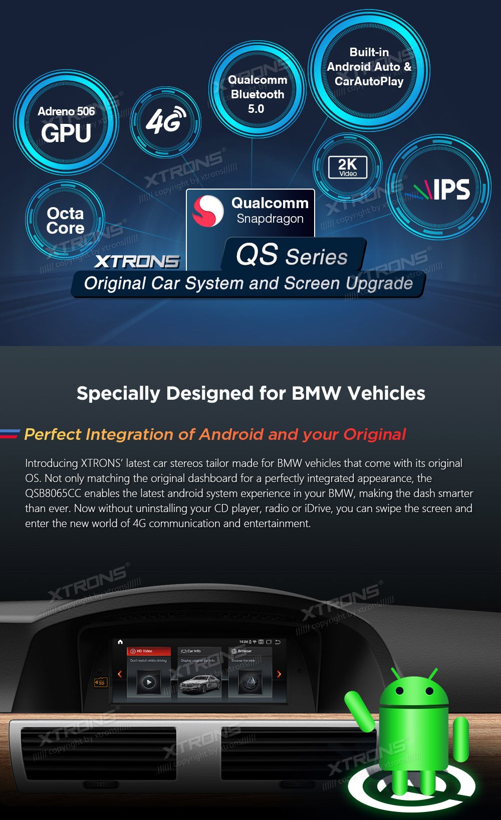 Xtrons Qsb Cc Bmw E E Multimeedia Android Octa