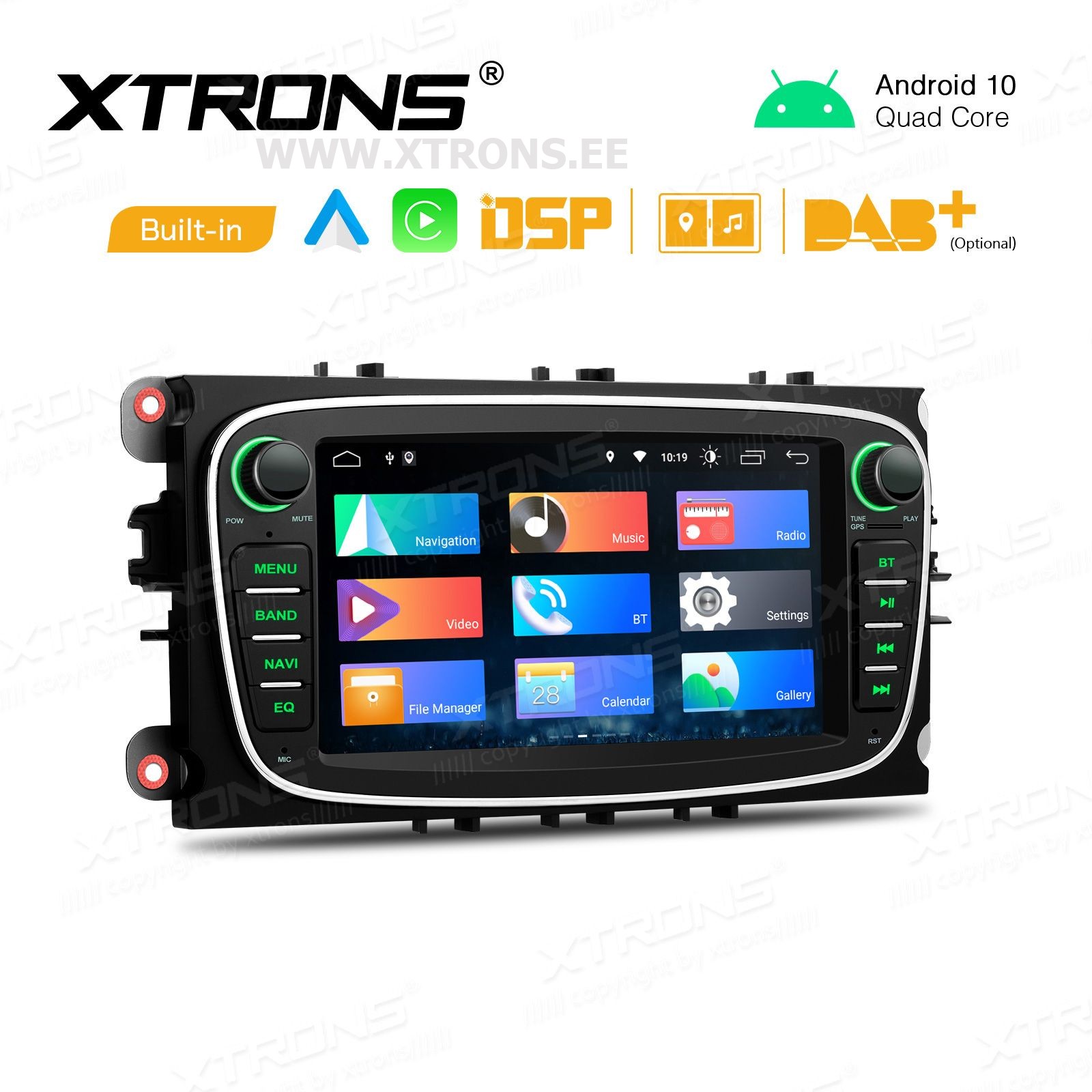 XTRONS PSF72FSFA_B 7.0" FORD Multimeedia Android 12.0 Quad-Core - AKUSTIKA