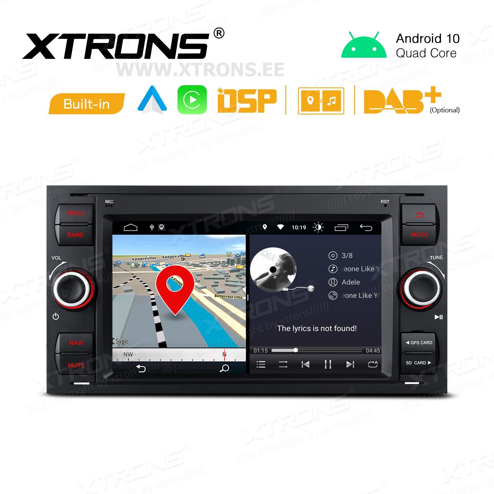 XTRONS PSF72QSFA_B 7.0" FORD Multimeedia Android 12.0 Quad-Core - XTRONS.EE