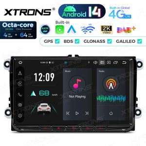 XTRONS PX94MTVDAB 9.0" VOLKSWAGEN, SEAT, SKODA Multimeedia Android 14.0 Octa-Core 4G DAB+