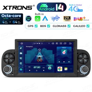 XTRONS PX74PDFL 7.0" FIAT Panda Multimeedia Android 14.0 Octa-Core 4G