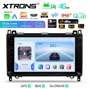 XTRONS IQP94M245P 9.0" Mercedes Benz Vito, Viano, Sprinter Multimeedia Android 14.0 Octa Core 4G HDMI